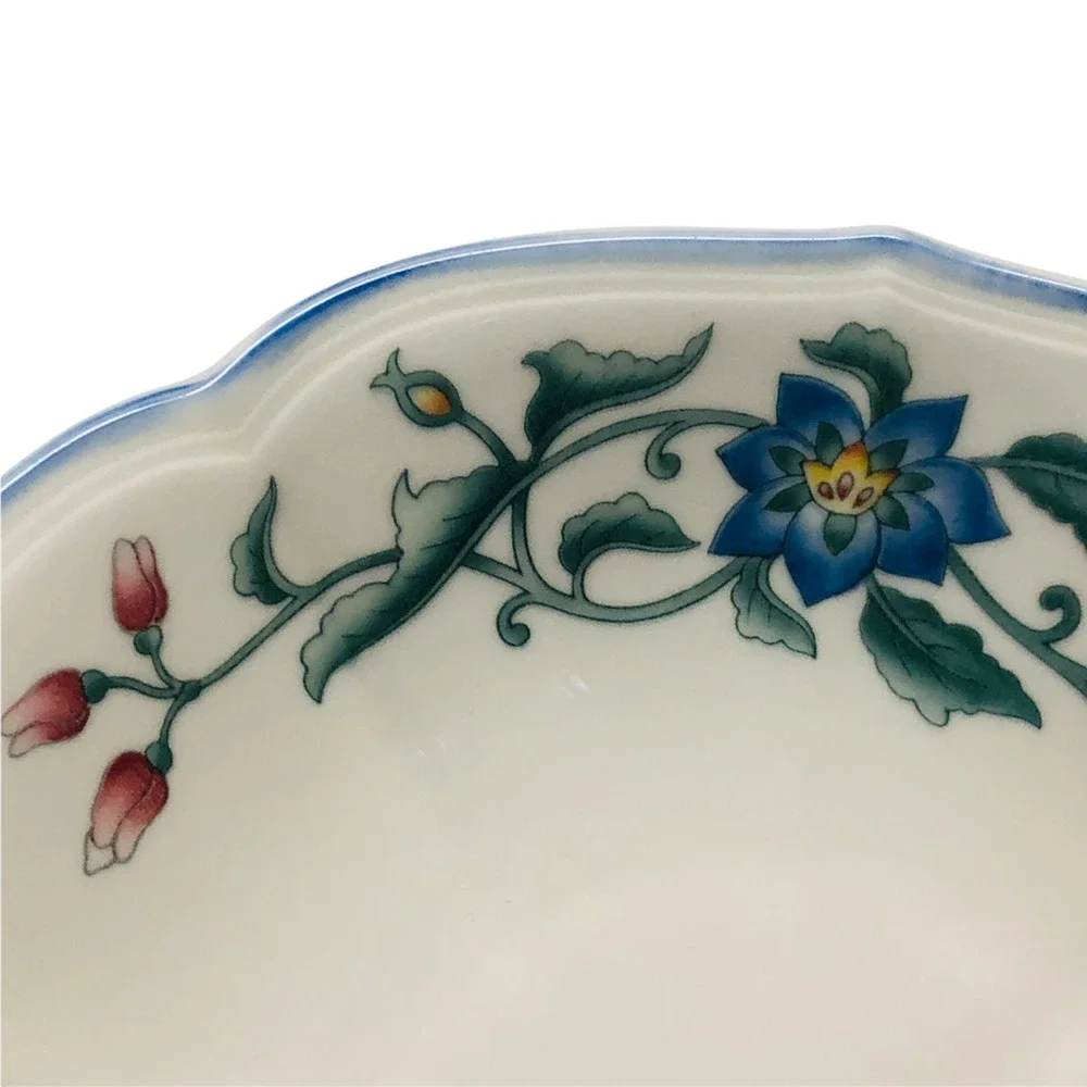 Villeroy & Boch Delia Fruit Berry Bowl‎ White Blue Floral Germany 6